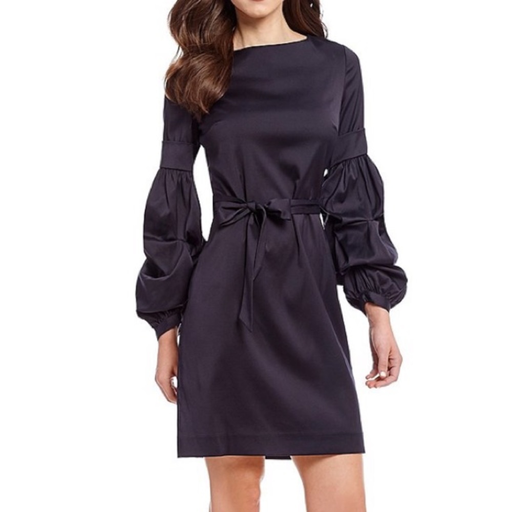 Antonio Melani Theo Ruffle Sleeve Poplin Dress
